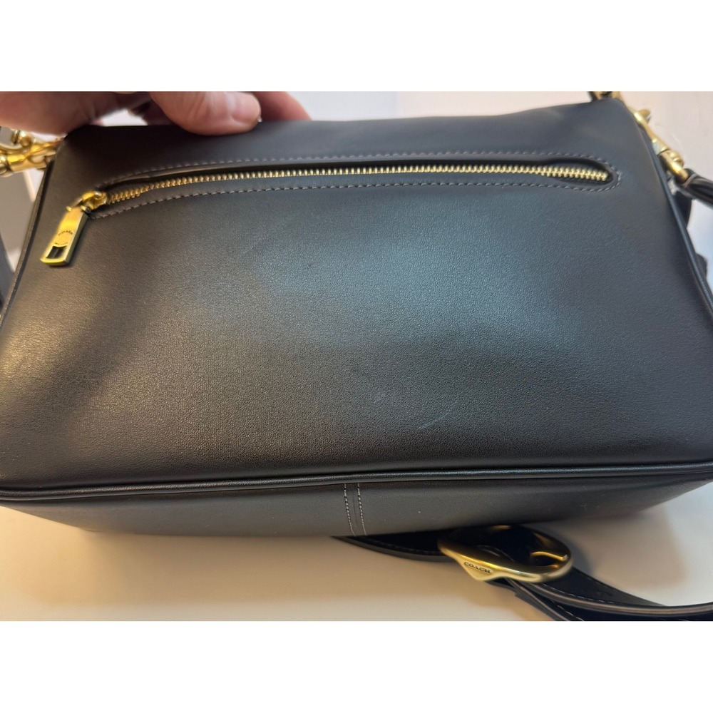 Coach Black Shoulder Bag with Gold Accents - Picture 5 of 15